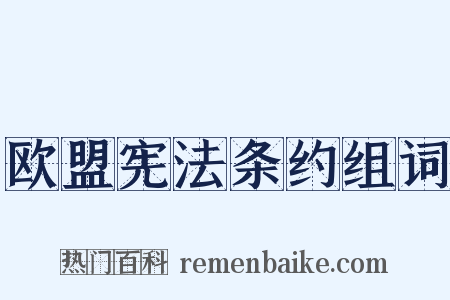欧盟宪法条约组词是什么意思的图片